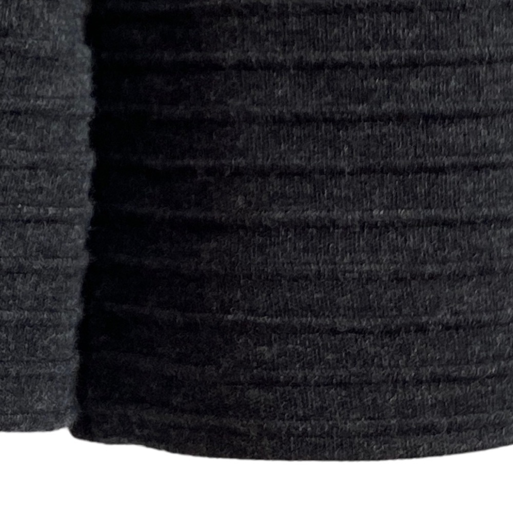 Caroline Rose Wool Ribbed Charcoal Gray Blazer View 6